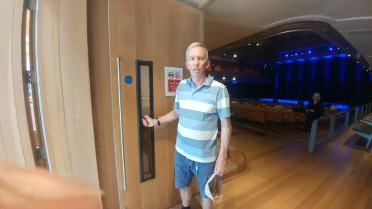 Paul revisiting the Perfect Fit blinds on the door vision panels at The Apex, Bury St Edmunds