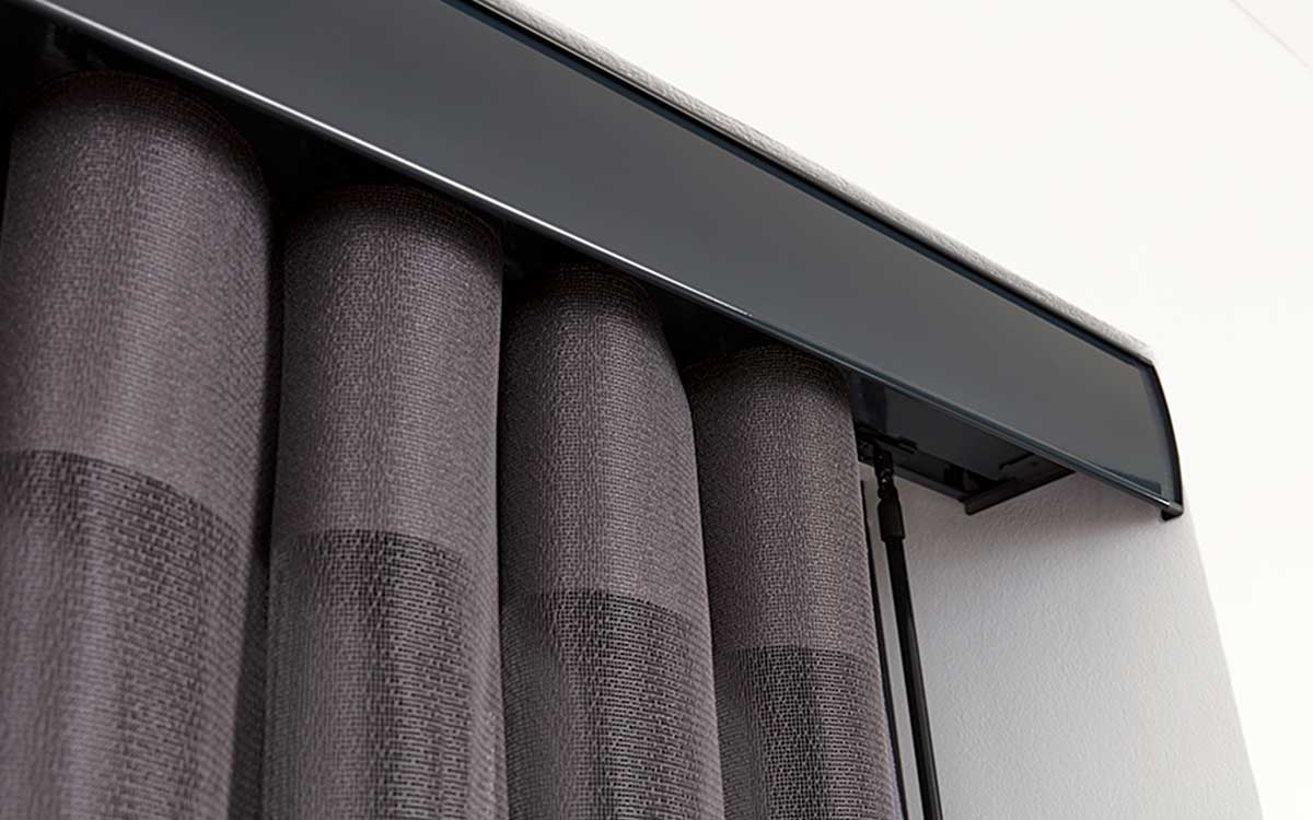 Allusion blinds installed on a patio door