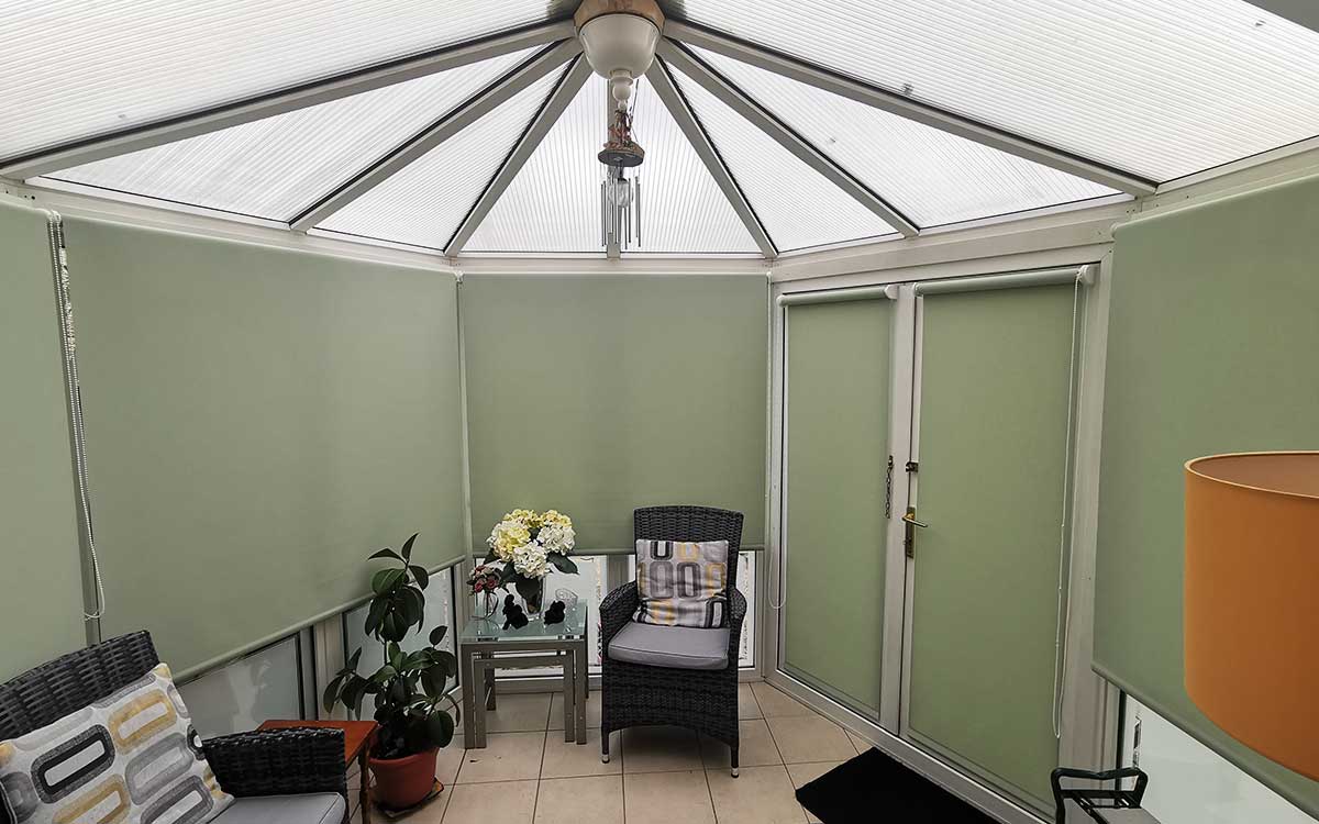 Conservatory side blinds installation
