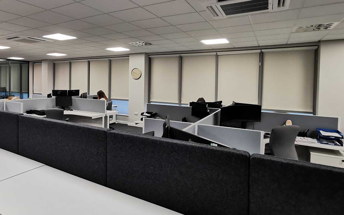 Blackout roller blind installation