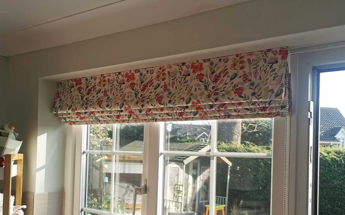 Roman blind installation in a nursery