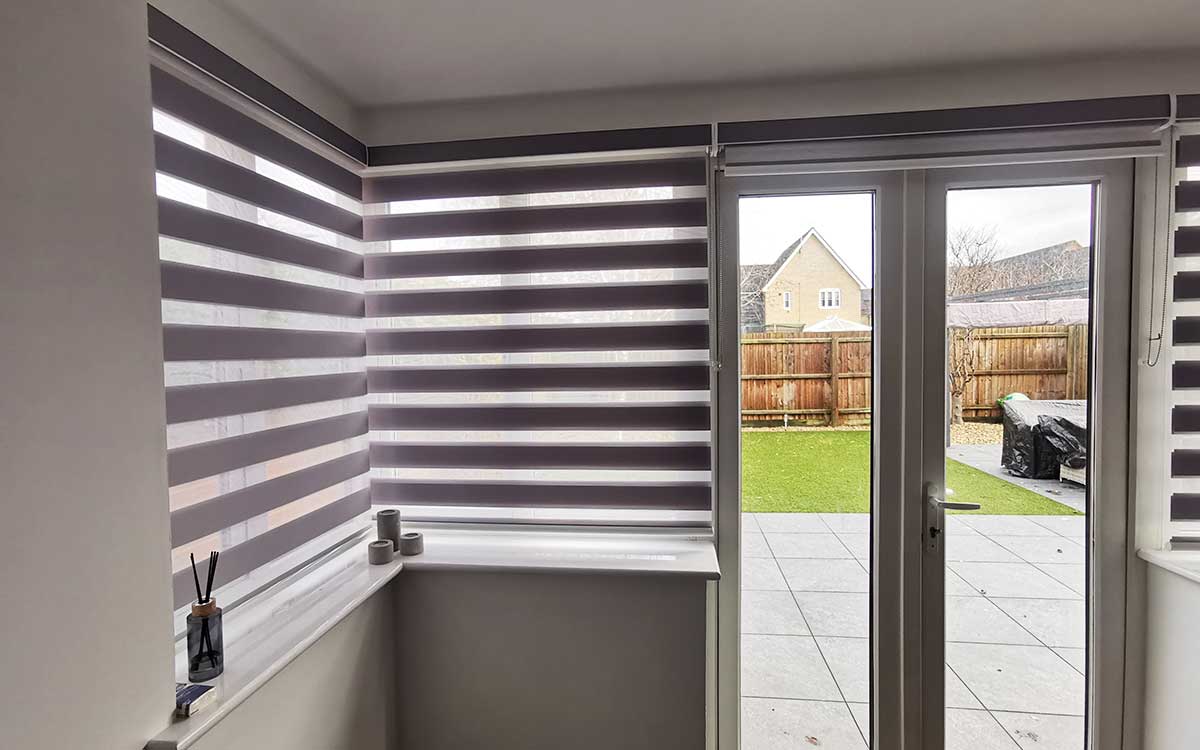 Vision blinds in a hallway